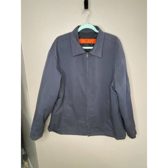 Red Kap Mens Insulated Work Jacket Zip-Up Style 2XL Dark Gray Quilted Collared - Picture 2 of 5